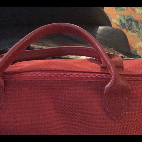 Sac de week-end Longchamps très rare entoile imper Valeur $325 de Paris - Picture 1 of 3